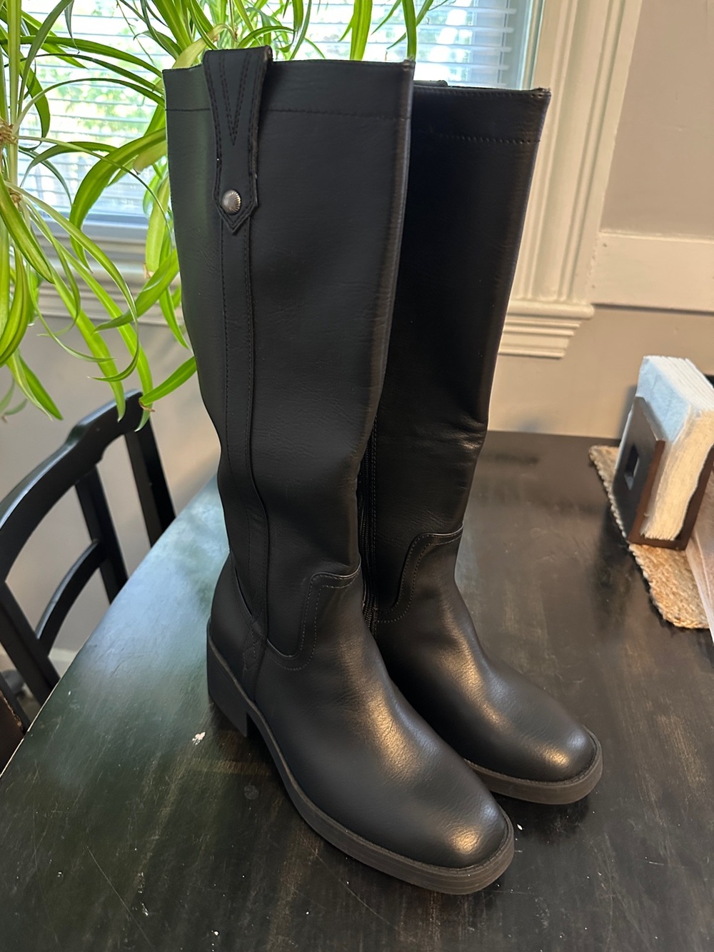 Blowfish Black Over-the-Knee Riding Boots with Block Heel